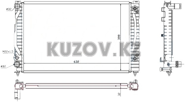 РАДИАТОР 1,8 AT